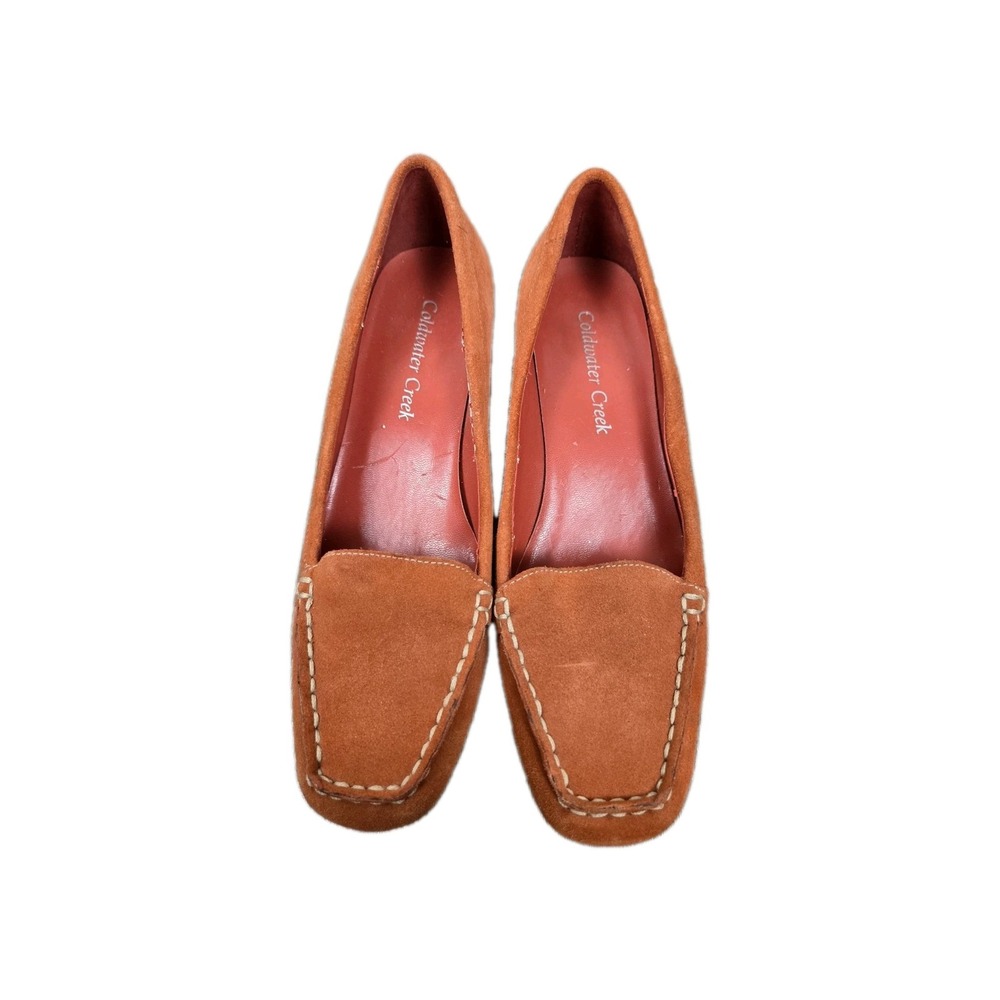 Coldwater Creek Orange Suede Leather Loafers‎ Flats Women's Size 7.5M – READ